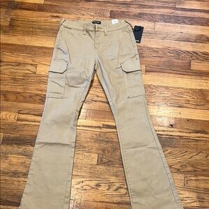 Women's True Religion Tan Cargo Jeans size 28 NWT